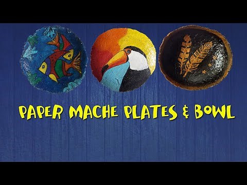Paper Mache Plate and Bowls || How to Make Paper Mache Bowls || Best out of waste || Papier Mache