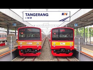 Nonton Kereta Api KRL Commuter Line di Stasiun Tangerang, ada JR 205 dan TM 6000 !