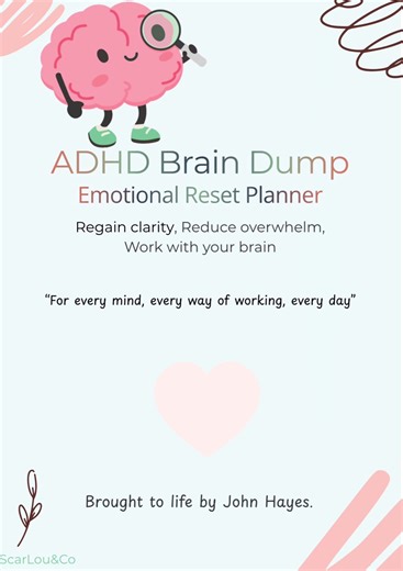 ADHD Brain Dump Planner for Clarity
