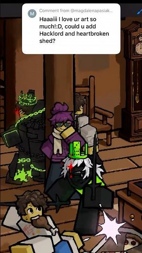Lobby pt 27: Hacklord and Heartbroken Shedletsky #art #drawing #limbuscompany #forsaken #roblox