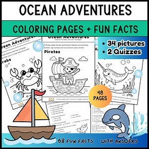 Fun Summer Ocean Science Coloring Worksheets for Engaging Learning