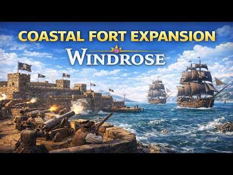 How Big Can We Build Our Coastal Fort? | Windrose Basebuilding