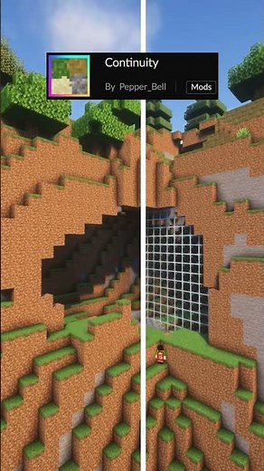 Minecraft BEST Texture Pack/Mod Continuity #shorts #minecraft