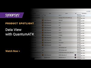 QuantumATK NanoLab GUI: Data View