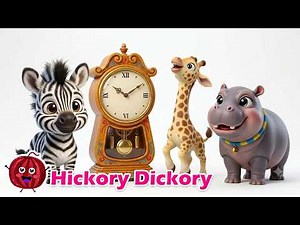 Hickory Dickory Dock 🦒🦓🦛 | The Hippo BROKE the Clock! 😱⏰