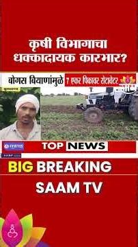 बोगस बियाणांमुळे 7 एकर पिकावर रोटावेटर, संतप्त शेतकऱ्यानं पीक केलं नष्ट | Bogus Seeds