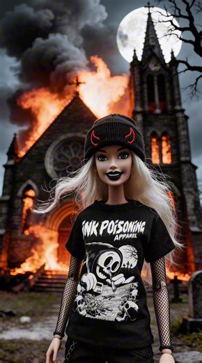 I’m a Barbie girl in a wicked world. #devilhorns #gothbarbie #666 #darkfashion