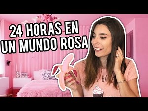 24 HORAS COMIENDO EN UN MUNDO ROSA | Lyna Vlogs