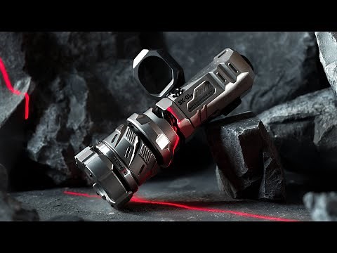 LOOP GEAR SK01s silver titanium LEP fidget flashlight OVERVIEW & BEAMSHOTS