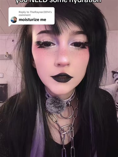 goth girl moisturizes your face 💆‍♀️💜 #asmr #asmrsounds #altgirl #gothgirl