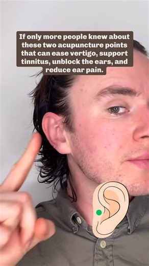 Jude Massey on Instagram: "Two Powerful Ear Points You Should Know 👂🏼 Disclaimer: This information is based on Chinese Medicine Theory and is not medical advice. If you deal with ear pressure, tinnitus, vertigo, or ear pain, these two acupuncture points — SI19 (Ting Gong) and TB17 (Yi Feng) — are absolute staples. 👂🏼 Where to find them 👇🏼 • SI19: Gently open your mouth and feel for the soft dip just in front of your ear canal. • TB17: Slide your finger just behind the earlobe to the small 