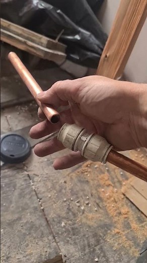 How to fit push fit plumbing on to copper Yorkshire style