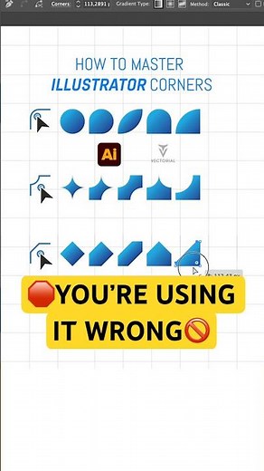 Secret Corner Tricks - Adobe Illustrator 2026 Tips 🤯 #illustrator