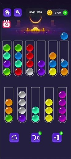Ball Sort Master Level 2635 #ballsortmaster #ballsortmastersolution #puzzlegame #gaming #games