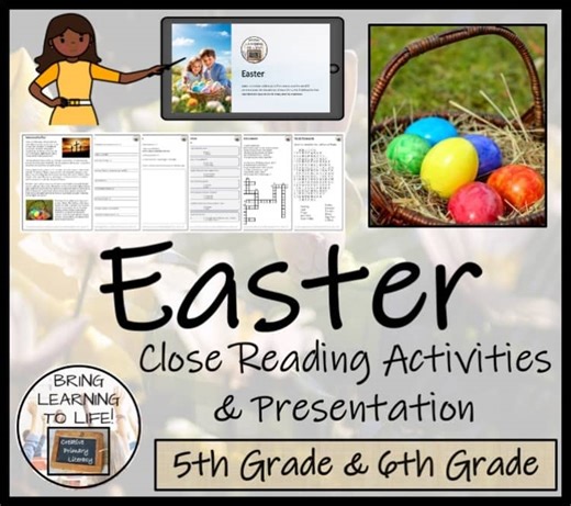 Easter Close Reading Passage & Comprehension Activities | 5th–6th Grade