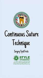 Continuous suture technique Surgery Tips&Tricks Credit dr@ib_am98 #stylearabiano #stylearabianoteam #suture #oralsurgery | Style Arabiano