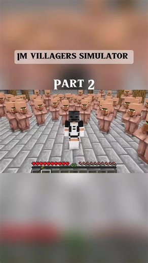1m villagers simulator part 2 #fyp #minecraft #villagers