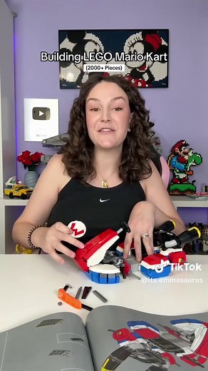 LEGO Mario Kart: Cool Display After Crash!