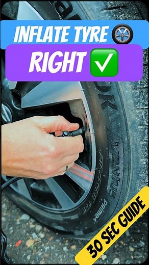 How to Inflate a Car Tire Correctly (Tire Pressure, PSI, Compressor Tutorial) #automobile #shorts