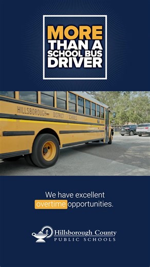 Hillsborough County Public Schools is hiring bus drivers and mechanics to keep our students safe and our district moving. 🚍 What's in it for you: ✅ Competitive pay and full benefits ✅ Job security ✅ Paid training ✅ Overtime opportunities ✅ Paid holidays, sick time, and school vacation schedule Connect with us at the Transportation Job Fair for on-the-spot interviews. Wednesday, November 12 | 9:00 a.m. to 1:00 p.m. 9455 Harney Rd, Thonotosassa, FL 33592 👉 Register now: bit.ly/42tLk27 | Hillsbor
