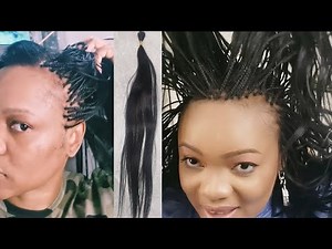 Tutorial: DOING OWN MICRO BRAIDS/Pick'n'DROP HAIRSTYLE/piqué l@ché /#salsabraids /unfinished braids