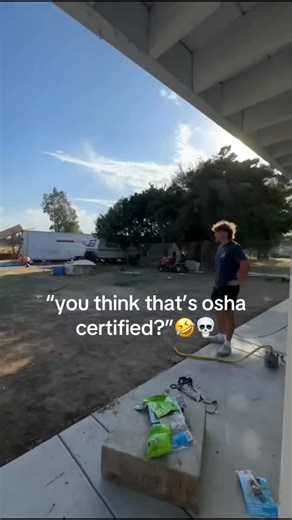 jake on Instagram: "we easily could’ve died🤣 #diy #waterslide #sketchy #insane #viral"