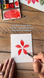 57K views · 680 reactions | Want to paint beautiful holiday poinsettias without filling overwhelmed? The step-by-step poinsettia watercolor tutorial is perfect for beginners and anyone looking for a quick, relaxing Christmas painting project. Save this real for later and paint along when you’re ready !  #easywatercolor #watercolorforbeginners #poinsettiasforchristmas | Watercolors by Bree | Facebook