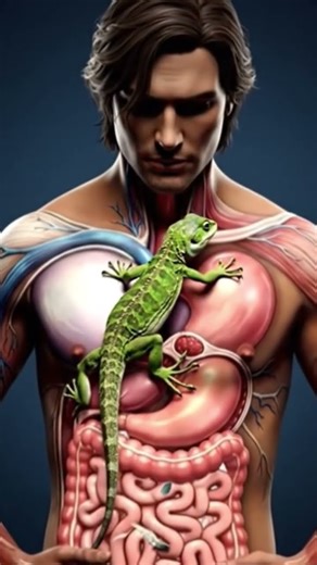 Human Digestive System in Action | Parasites & Lizard in 3D Medical Animation