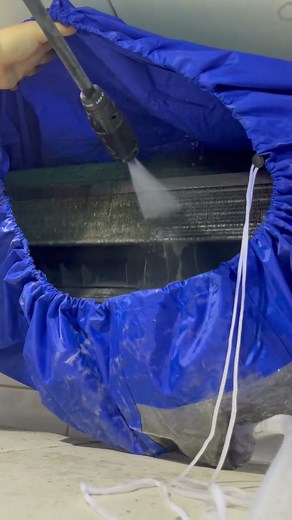 Cleaning split Ac using Bag