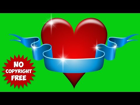 Green screen beating Heart | Love animation | heart beat sound effect