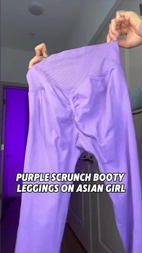 Purple Scrunch Leggings Try-On ♡ Booty Leggings Mini Haul