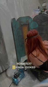 When Your Kitchen Becomes a Castle Paint Booth 😂 #diy