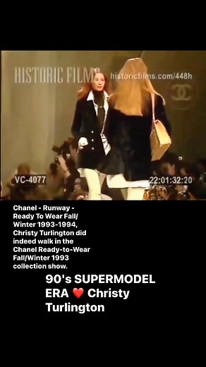 4.6K views · 177 reactions | 90's SUPERMODEL ERA ❤️ Christy Turlington Chanel - Runway - Ready To Wear Fall/ Winter 1993-1994, Christy Turlington did indeed walk in the Chanel Ready-to-WearFall/Winter 1993 collection show. | Runwaymodel | Facebook