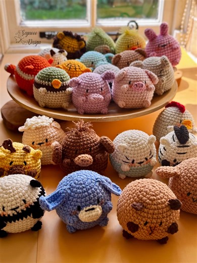 Crochet Mini Chubby Animals: 24-in-1 Amigurumi PDF Pattern - Etsy