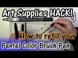 INKTOBER HACK: How to refill your Pentel Color Brush Pen yourself with waterproof ink