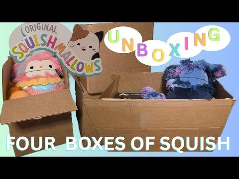 Unboxing Four Boxes of Squishmallows From Jazwares Lots of New Bigfoots Haul