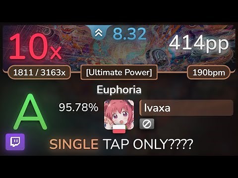 🔴 8.3⭐ Ivaxa | Ata - Euphoria [Ultimate Power] 95.78% | 414pp 10❌ - osu!