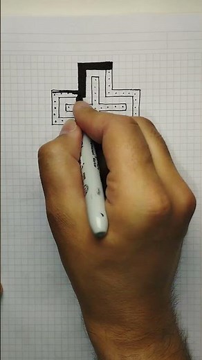 Drawing a Cross Pixel Art ✝️ | Easy Grid Art #shorts #pixelart