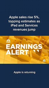 Apple reported fiscal third-quarter earnings on Thursday that beat Wall Street expectations, with overall revenue rising 5%. Apple reported $21.44 billion in net income during the quarter, versus $19.88 billion in the year-ago period. | CNBC