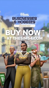 Start a Small Business, create pottery, and design custom tattoos in the Businesses & Hobbies Expansion Pack. Available now! | The Sims | Facebook