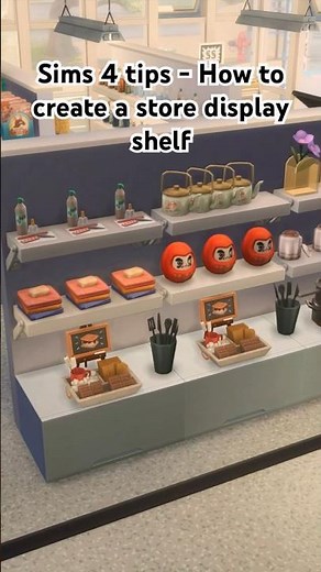 Sims 4 build tips - How to create a store display shelf #sims4
