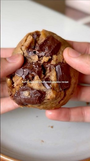 Chocolate Chunk Cookies 🍪🍪🍪 #easy #egglessbaking #recipe #baking #cookies