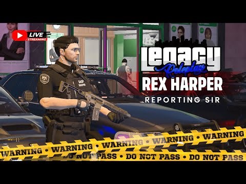 GTA 5 Legacy RP LIVE | Officer Rex Harper on Patrol 👮‍♂️ | High Speed Chases & Crime Control2.