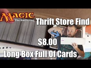 I Found a Long Box full of MTG Cards at a Thrift Store for only $8! Magic The Gathering Random Buy!