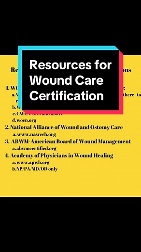 Resources for wound care certification! Go and check which is the best fit for you #nursesoftiktok #nurses #woundcare #nurses