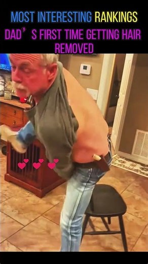 Dad’s first time getting hair removed #prank #funn #funnyvideos #funnymoments #funnytiktok #tiktok