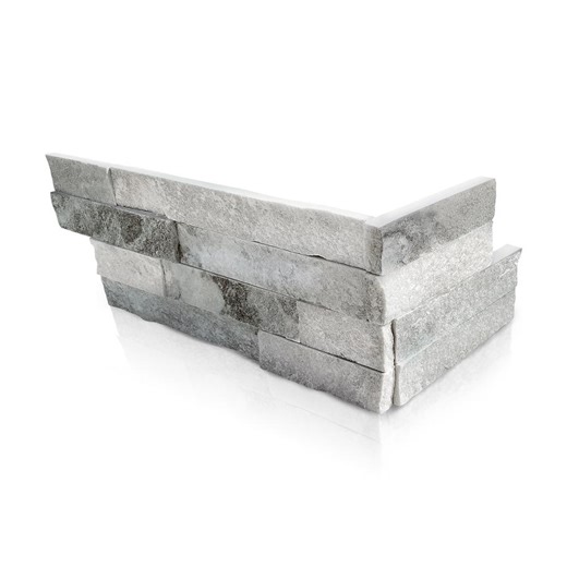Check The Home Depot's Q&A Before Buying: Prestige Stone & Granite Alaska White 6 in. x 16 in. Natural Stacked Stone Veneer Corner Siding Exterior/Interior Wall Tile (2-Box/12.84 sq. ft.)