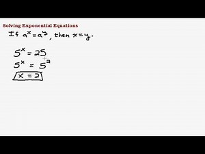 Solving Exponential Equations With The Same Base