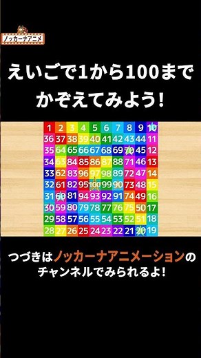 英語で1から100までかぞえてみよう！ #nokkanaanimation #ノッカーナアニメーション #知育アニメ #shorts