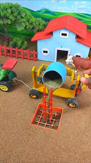 mini tractor video bulid strong rcc piller | diy machine construction project #shorts #youtubeshorts